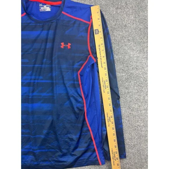 Under Armour UA Raid Long Sleeve T-Shirt Men’s Large Electric Blue Athletic Run - Picture 4 of 9
